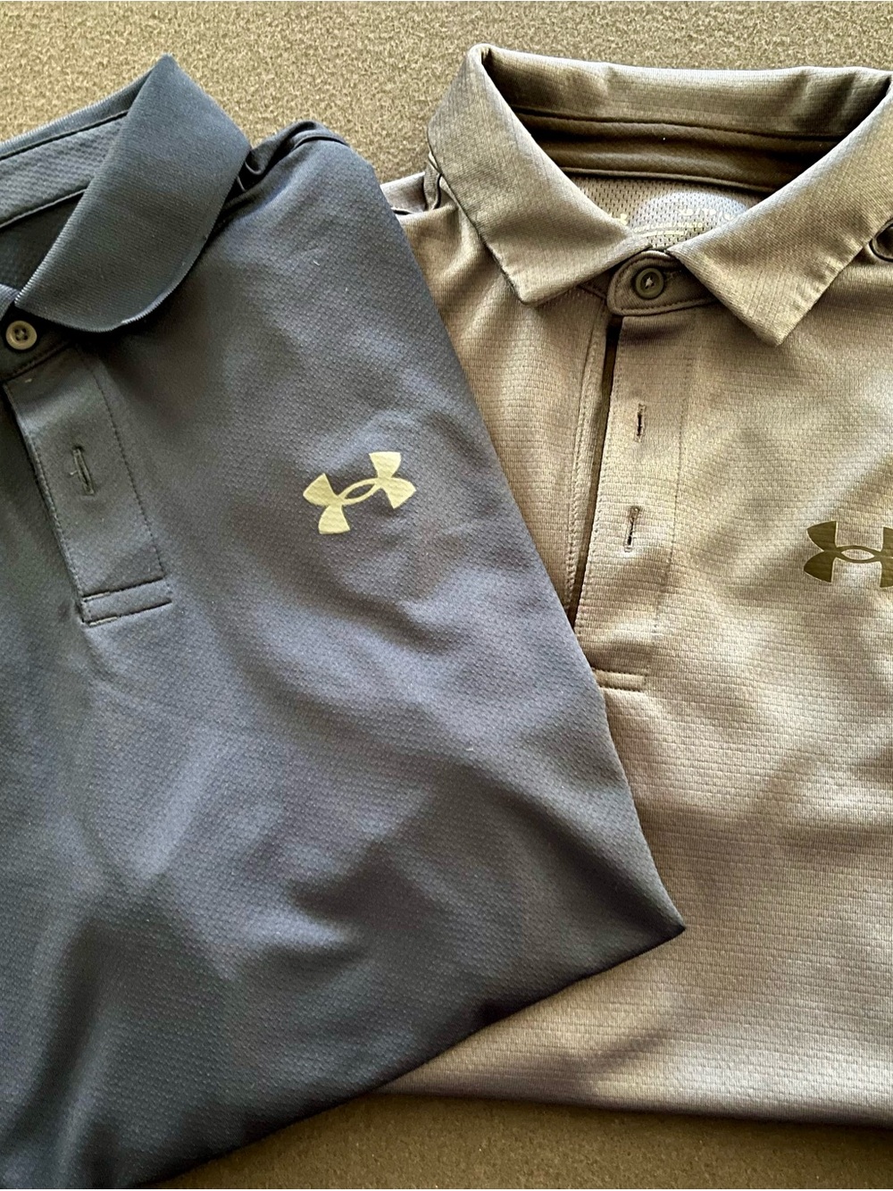 Under Armour Men’s Polo Pair in Gray and Blue